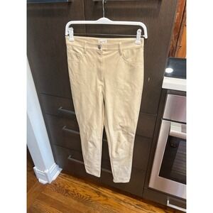 Wilfred Aritzia Women's 4 Melina Cropped in Birch Ivory Vegan Leather Pants